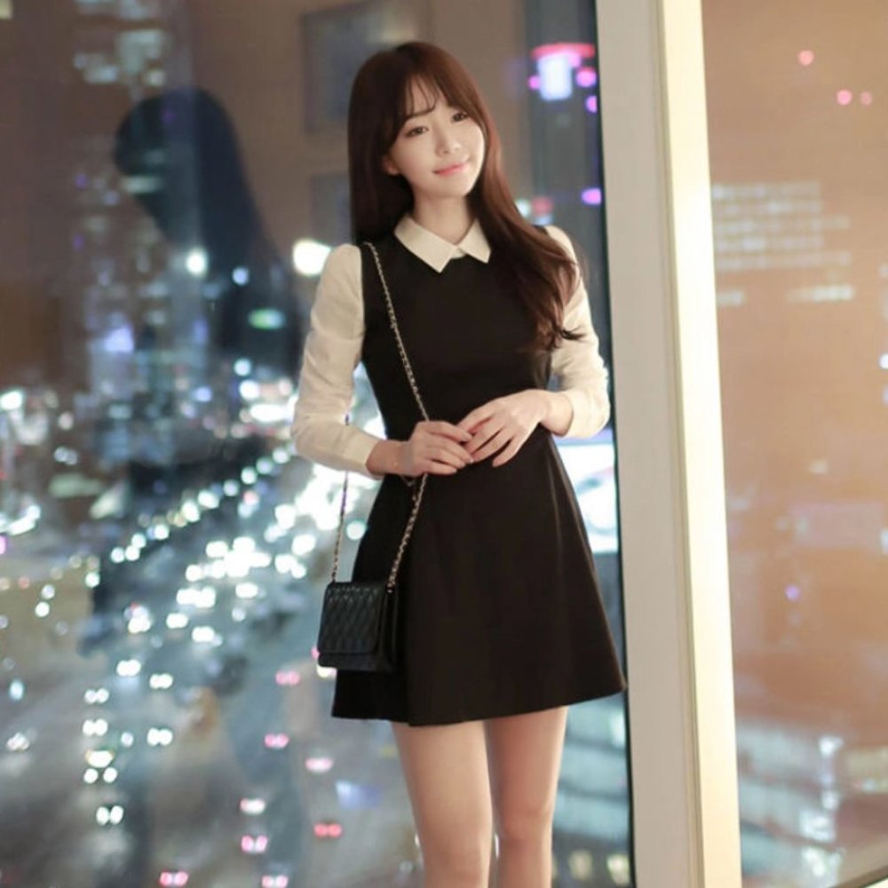 Mock Two-Piece Mini Dress NWT